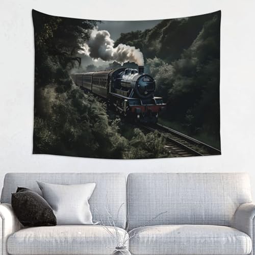 WUJINGQP Train Tapestry, Aesthetic Wall Hanging Tapestries for Bedroom Living Room Home Decor