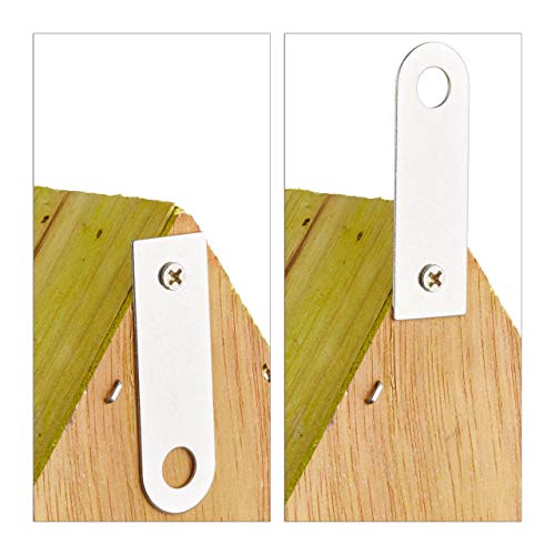 Relaxdays Insektenhotel für Wildbienen, Marienkäfer, Florfliegen, für Balkon, Garten, HxBxT: 40 x 27,5 x 7cm, Holz, grün – Bild 6