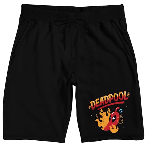 Deadpool Hot Pepper Men’s Black Sleep Pajama Shorts