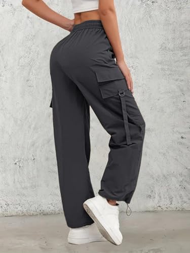 Leriya Fashion Cargo Pants For Woman | Trousers For Womans |High Waist PolyCotton Trouser for Women – Flared Parachute Pants with Side Pockets |Womens Cargo Pant | Track Pant For Womans |Elegant for College & Events (Available in Plus Size)