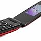 Dual SIM Klapptelefon mit 1,77 Zoll Farbbildschirm, Leistungsstarkem Lautsprecher, 1200 mAh Akku, SOS Funktion, Großen Tasten und LED Leuchten (Rot)