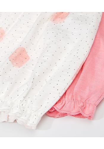 Image of Mothercare Girls Slub Floral Print Shorts - Pack of 2 206716212-P