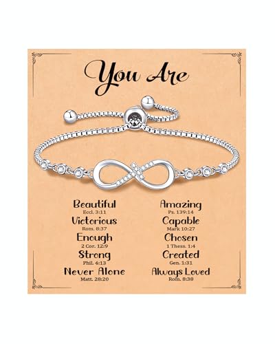 Infinity Cross Bracelet Confirmation Baptism Christian Easter Religious Gifts for Girls Women