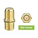 LEENUE Sat Kabel Verbinder, F Stecker Verbinder, RG6 Koaxial Buchse zu Buchse F Verbinder Sat Kupplung für Koaxialkabel Antennenkabel Satellitenkabel 10er Pack