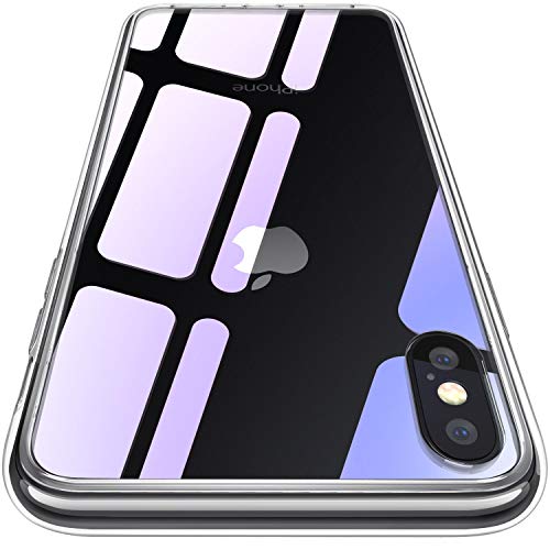 CASEKOO iPhone XS/X ケース 強化ガラスケース クリア 硬度9H 全面保護カバー アイフォン XS/X ケース 透明...