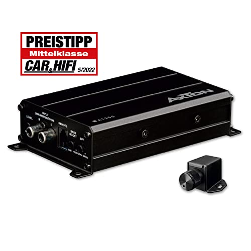 AXTON A1250 – ultra kompakter digitaler Mono Verstärker für Autos und Reisemobile, Mini 1-Kanal Bass Endstufe mit High-Level Eingang, Class-D Amp, 2 Ohm stabil, 1 x 150 Watt