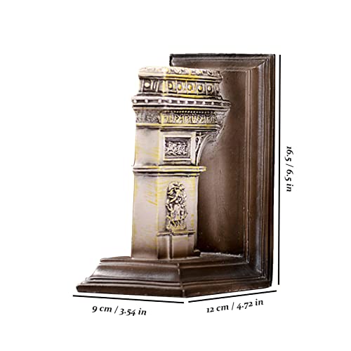 Decorative Bookends,Office Bookends,Bookends Of The Arc De Triomphe,Book Ends For Heavy Books,Book Holders For Shelves,Book Stoppers For Coffee Shop,Bar,Home (Arc De Triomphe) #TOP1