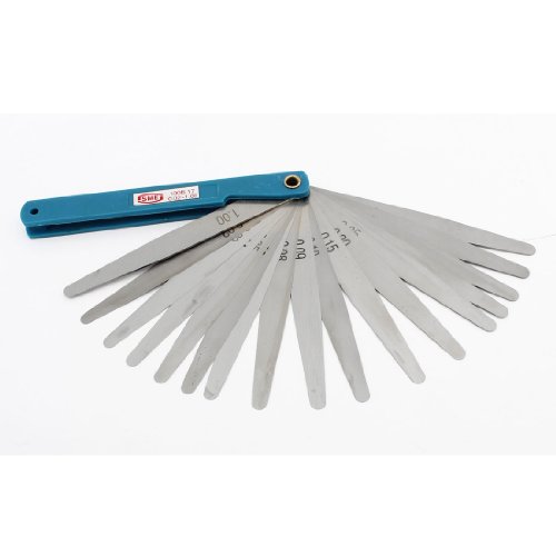 uxcell 0.02-1.00mm Metric Gap Measure Feeler Gauge Tool Silver Color