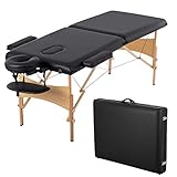 BestMassage Massage Bed Portable Massage Table 28 inch Wide Lash Bed Height Adjustable 2 Folding Spa Table with Non-Woven Bag for Spa Footmassage Facial CareSpa Tattoo