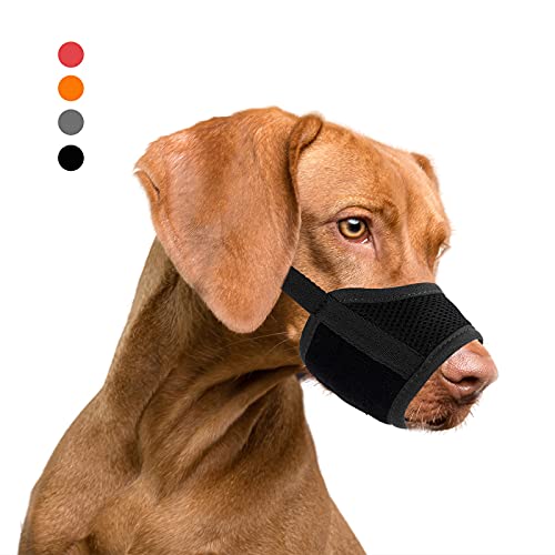 Demigreat Dog Muzzle Soft Mesh Breathable Muzzle Stop Dog Biting Barking and Chewing, Adjustable Dog Muzzle,Can be Used in Conjunction with Training for Small Medium Large Dogs