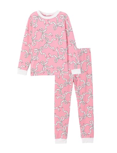 Image of PATPAT Toddler & Kids Pajama Sets with Bamboo Viscose, Snug Fit Pjs for Girls, All-Season Comfort Sleepwear, Ages 2-12 Years