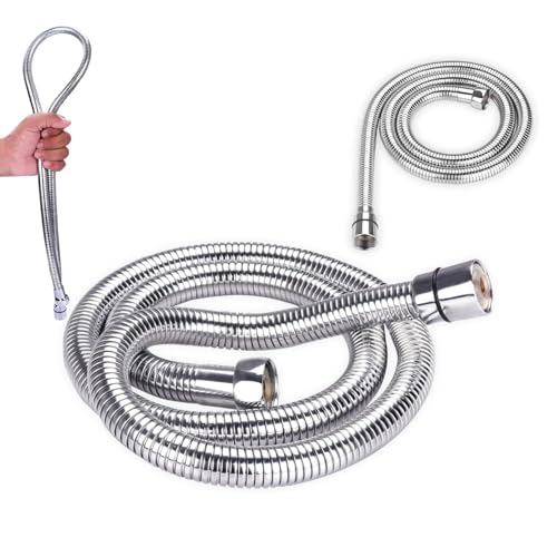 Image of Bathroom Jet Spray for Toilet with ABS Health Faucet Gun, 1 Meter Flexible Stainless Steel Hose Pipe, Wall Hook Holder, Leak Proof, High Pressure | Hygiene and Cleaning | Set of 2