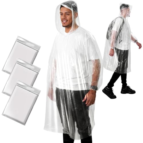 ANYOO Poncho Pluie Jetable Adultes Taille Unique