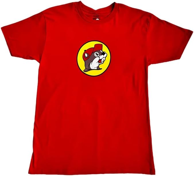 Buc-ee's Classic Logo T-Shirt, Red, Cotton Crew Neck Small