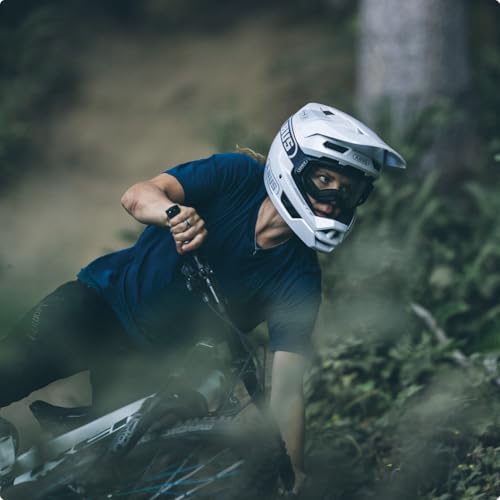 ABUS Downhill Helm HiDrop – ASTM-zertifizierter Fullface Helm mit ABS-Außenschale für MTB: Downhill, Enduro und Bikepark – für Erwachsene und Jugendliche – Schwarz, Größe S