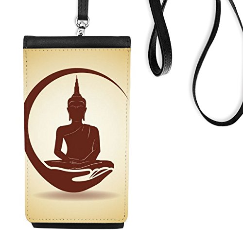 Sac à main suspendu en faux cuir illustration Thaïlande bouddha lune