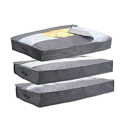 Förvaring under säng, sänglåda, klädförvaring, undersängslåda, 100 x 50 x 18 cm, för täcken, kläder, sängkläder, filtar, kuddar, täcke (3 st långa)
