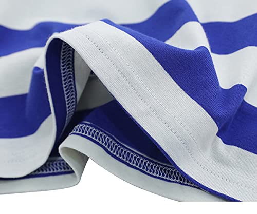 DINGDONG'S Kid Boys Girls Summer Crewneck Casual Striped Short Sleeve Tshirt Tops4