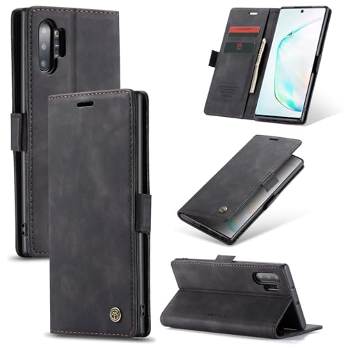 Cracedily Coque pour Samsung Galaxy Note 10 Plus Pochette, Etui Protection Housse Premium en Cuir PU, Etui à Rabat Pochette de Portefeuille Étui pour Galaxy...