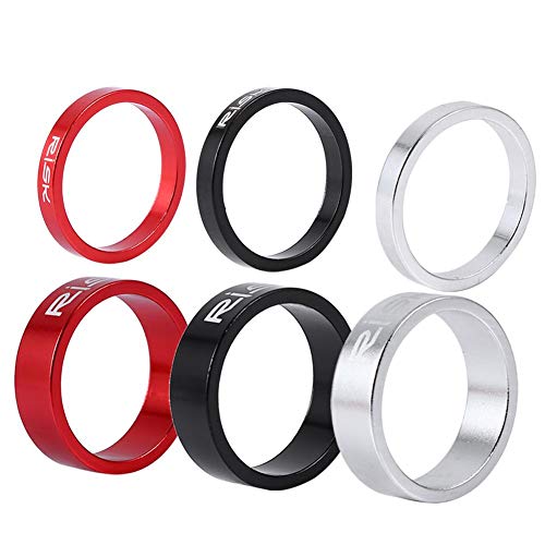 Podkładki rowerowe, 4 szt. podkładki dystansowe ze stopu aluminium, wytrzymałe podkładki do widelców rowerowych, do roweru górskiego, szosowego (10 mm-czarne) okulary ochronne, rowery i części
