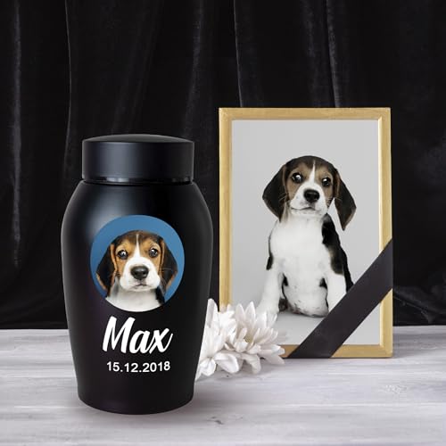 Pawnimals Personalized Cremation Keepsake Pet Ashes Urn Waterproof With Airtight Closure Customized Text Engraving Vase Container Memorial Dog Cat Funeral Decorative thumb #3