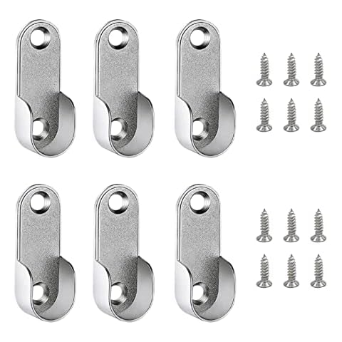 6-Piece Wardrobe Pole Fittings Set Cover