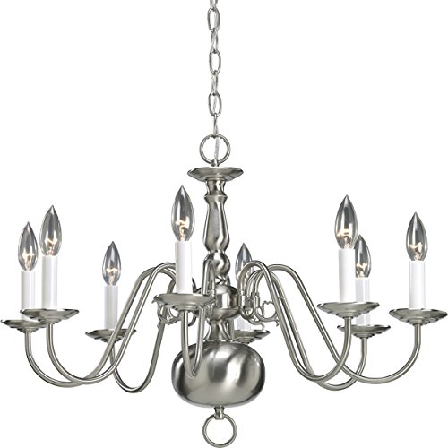 Progress Lighting P4357-09 Americana Chandeliers, 26-Inch Diameter x 18-Inch Height, Nickel