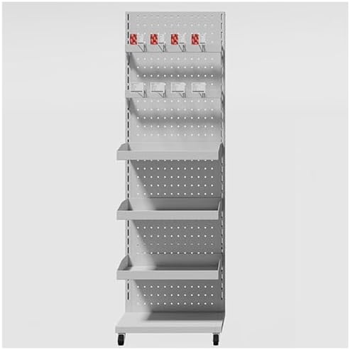 Heavy Duty Pegboard Panels Display Stand - Commercial Grade Metal Retail Shelf for Snacks & Office Supplies, Durable PegBoard Organizer for Grocery & Easy Access