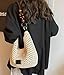 Crochet Cotton Bag for Women Summer Beach Woven Hobo Handbag Fashion Bead Handmade Shoulder Bag Purse