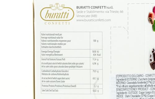 Buratti Confetti Gezuckerte Pralinen mit Herbstorangengeschmack,