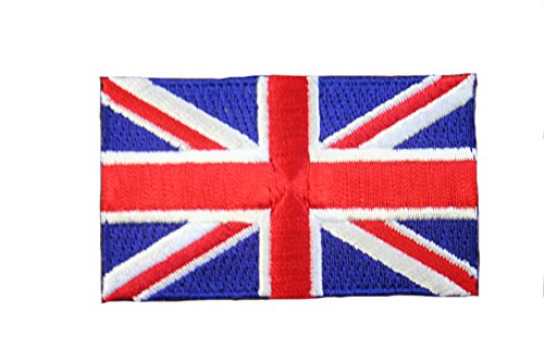 United Kingdom Uk Great Britain Country Flag Small Iron on Patch Crest Badge .. 1.5 X 2.5 Inches ... New