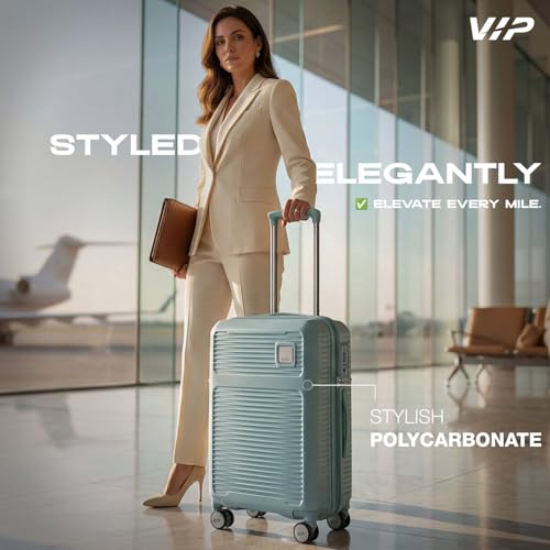 Image of VIP Vero Cabin /Medium /Large Trolley Bag| Slide Button Flushed TSA Lock | 8 Wheels | 3 Years International | Champagne /Lavander /Surf Spray