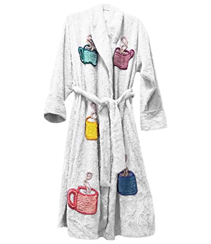 Men's Unisex Fight Tyler Brad Durden Pitt White Soft Bathrobe Style Spa Terry Towel Robe Coat