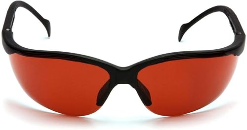 Miniatura 2 de Pyramex Venture II Safety Eyewear, Indoor/Outdoor Mirror Anti-Fog Lens Lente de bronce con bloqueo solar/marco negro