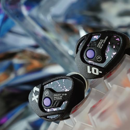 Image of TANGZU Xue Tao Gaming in Ear Monitors, Gaming IEM Earphones, HiFi Wired Earbuds with 10mm Glass Diaphragm Dynamic Driver, Tangle-Free Detachable Mic Cable for Gamer (Type C)