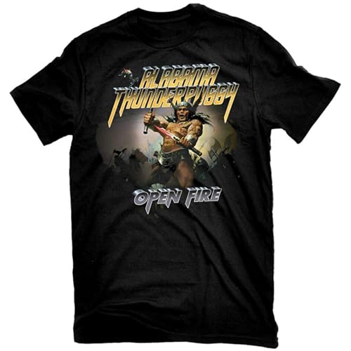 Photo de Underbkreky Men's Alabama Thunderpussy Open Fire T-Shirt Short Sleeve Black XXL