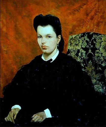 Tableau toile portrait de Fattori affiches d'art et peinture décorative salon 60x90cm