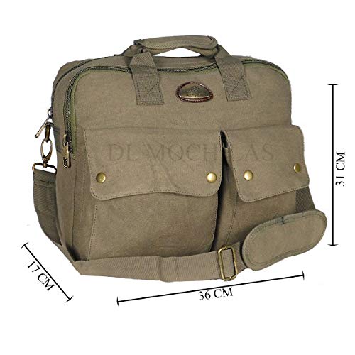 Bolsa Transversal Feminina Masculina Lona Carteiro Tiracolo (VERDE)