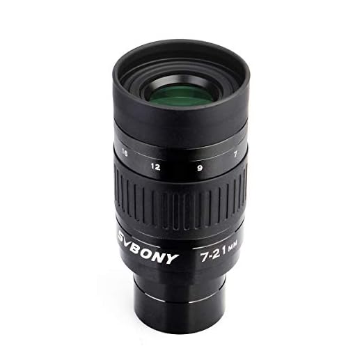 SVBONY SV135 Zoom Eyepiece, Zoom 7 to 21mm 1.25 Inch Telescope Eyepiece, 6 Element 4 Group Telescope Accessories for Astronomic Telescopes Visual