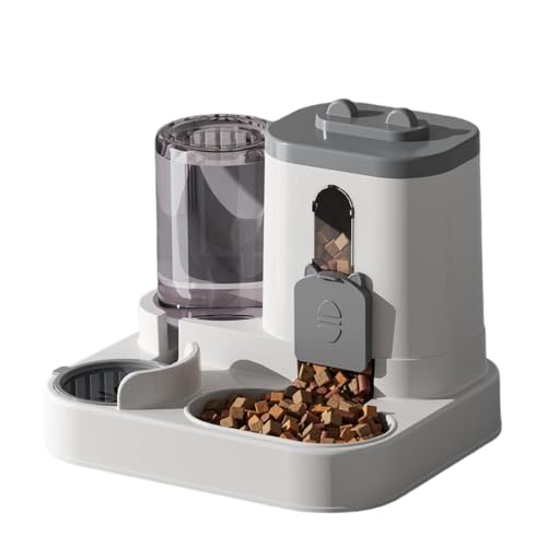 MCAESXH自動給水器 自動給餌器セット ボウル 猫 ドリンク 犬 ドリンカー ペットボウル 大容量 取り外し可能 お手入れ簡単 ペット用品 (アップグレード(コントロールド・グレイン))
