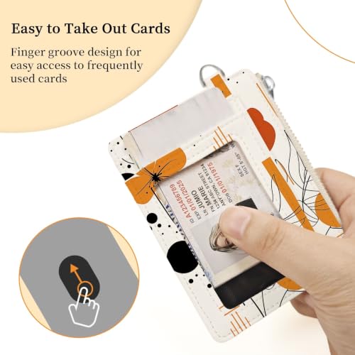 Image of Hancynir Boho Flower Credit Card Holder Slim Wallet Women, RFID Small