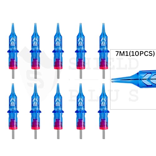 Image of 7M1 Tattoo Cartridge Needles (10 Pcs) - Shield Plus Professional Magnum Cartridge for Shading & Filling - Compatible with All Cartridge Machines