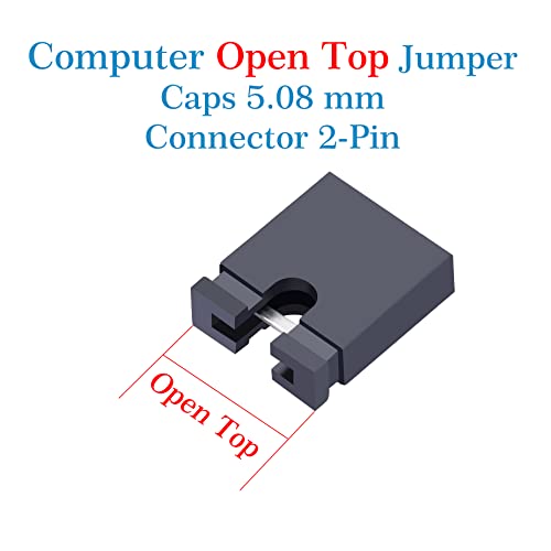 CQRobot 50 Pieces Black Standard Computer Jumper Caps Header Pin Shunt Short Circuit 2P Connector Open Top 5.08mm. for Arduino Raspberry Pi PCB PC DVD HDD Motherboard Shorting and Other Project - Image 4