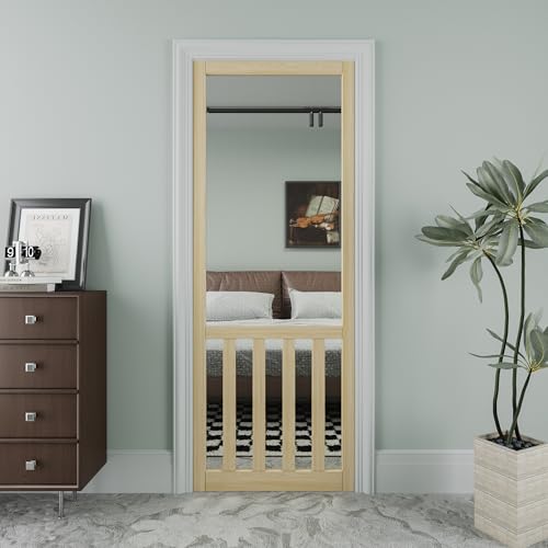 Front Wooden Screen Door for Swing Doors，30x80 Inch Solid Pi...
