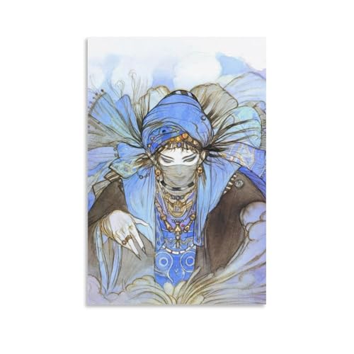 油絵　額付き　天野喜孝　 F6 【　人物　】手描き 油絵 額付き 天野喜孝 F6 【 人物 】手描き 油絵 額付き 天野