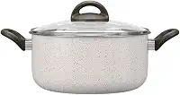 Brinox - Caçarola com Tampa 22Cm 3,5L Ceramic Life Suprema - Vanilla