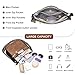 Crossbody Bags for Women Purses: Vegan Leather Cross Body Hobo Purse with Adjustable Guitar Wide Strap Trendy Womens Shoulder Hand Bag Small Women's Handbags with 4 Zip Pockets (Black White Brown)