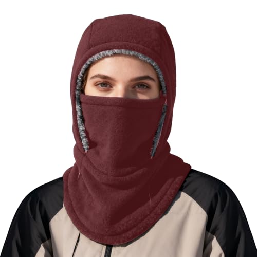 Generisch Máscara facial para temperaturas frías, protección térmica y resistente al viento | Gorro cálido para la nieve al aire libre con capucha de esquí | para adultos mujeres al aire libre