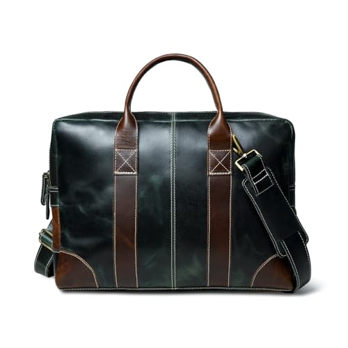 Bolso mensajero de cuero para laptop para hombre