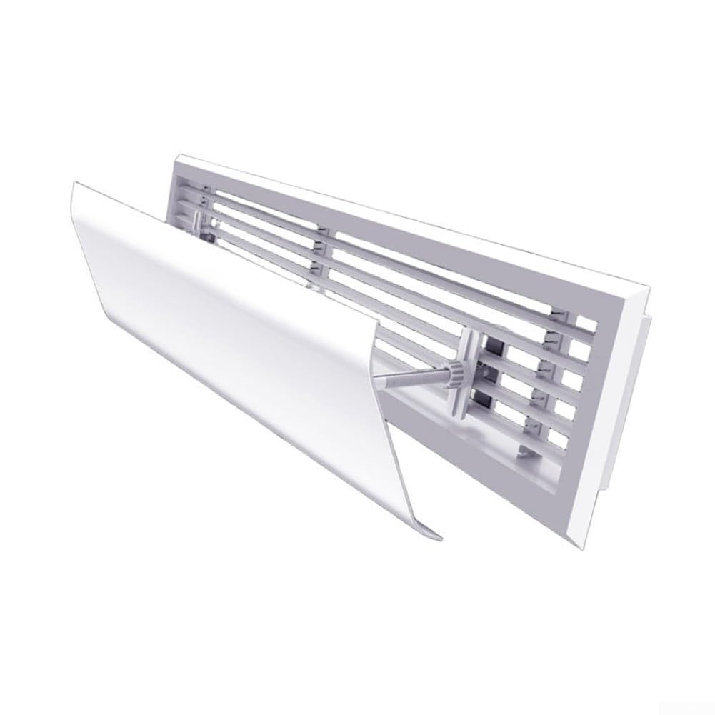 Deflector de aire acondicionado para salida central de CA, PVC anti soplado directo con algodón impermeable, placa de rejilla blanca moderna de 20 x 40 cm o 20 x 60 cm (40)
